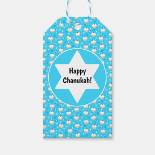 Chanukah Jelly Doughnut Jewish Stars Schneeflocken Geschenkanhänger
