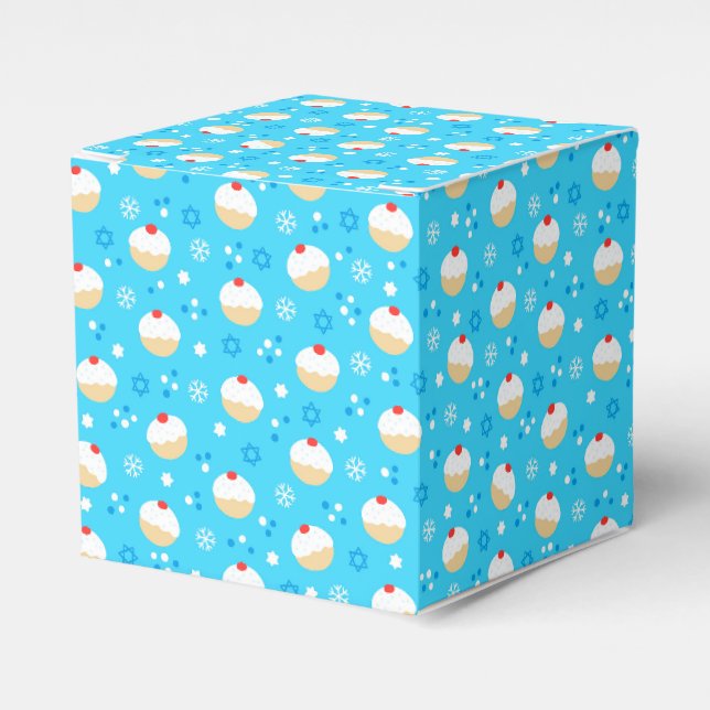 Chanukah Jelly Doughnut Jewish Stars Schneeflocken Geschenkschachtel (Vorderseite)