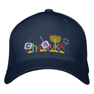 Chanukah Letters Bestickte Kappe