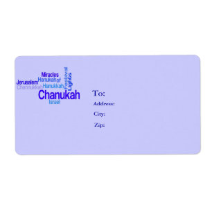 Chanukah Mailing Labels - Festival der Lichter - U