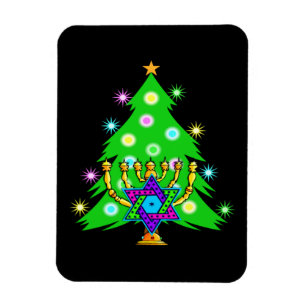 Chanukah Menorah Weihnachtsbaum Magnet
