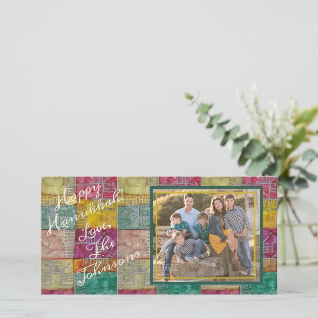 Chanukah Menorahs Feiertagskarte (Stehend Vorderseite)