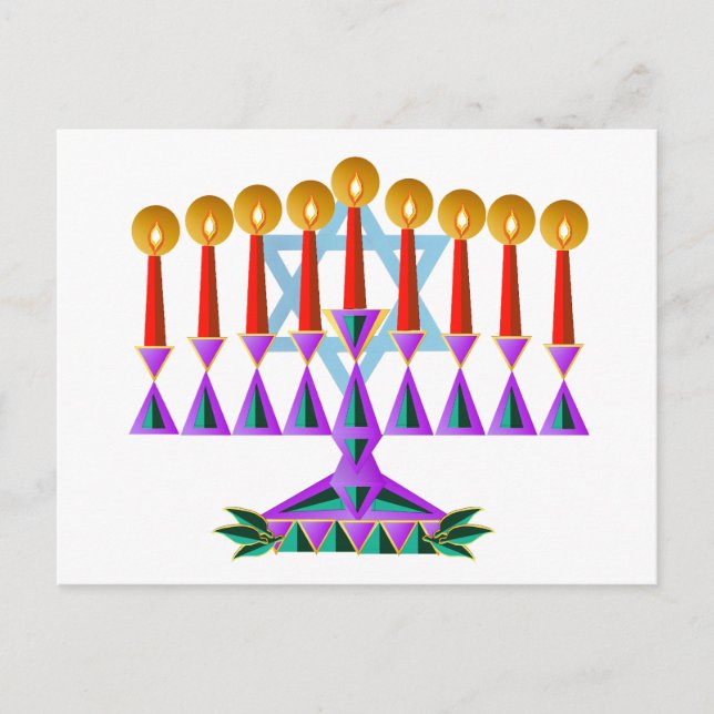 Chanukah Postkarte (Vorderseite)