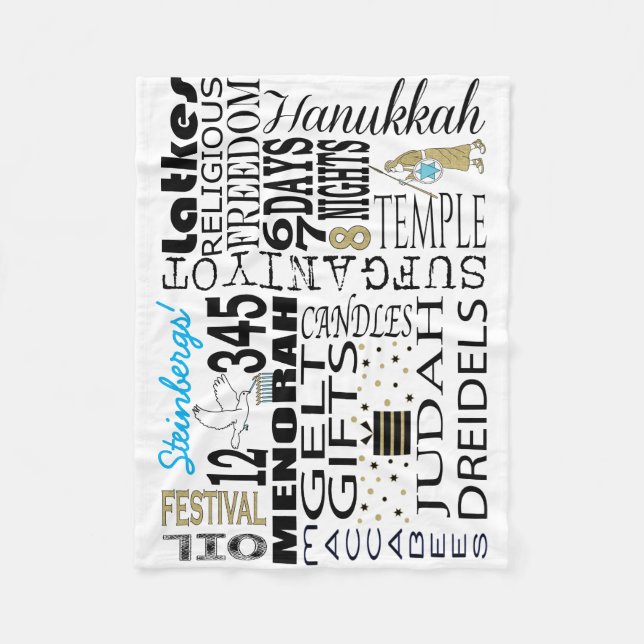 Chanukah signifie couverture en polaire (Devant)