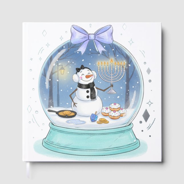 Chanukah Snow Globe Gästebuch (Vorderseite)