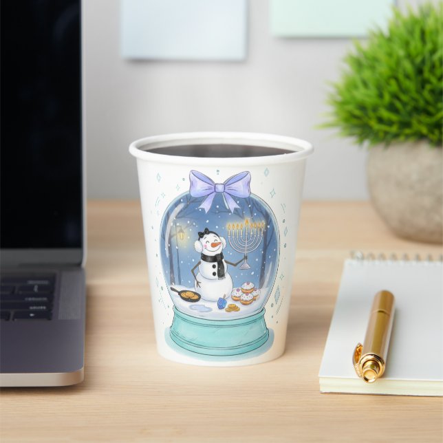Chanukah Snow Globe Pappbecher (InSitu)