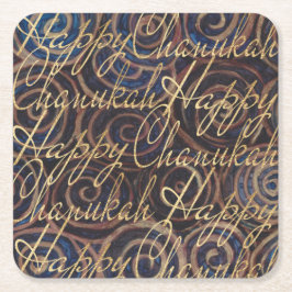 Chanukah Spinning Golds Rechteckiger Pappuntersetzer