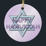 Chanukah Star von David Keramik Ornament<br><div class="desc">Denken Sie an Themen! Spielen Sie mit Hintergrundfarben, fügen Sie Text hinzu oder löschen, und (für ein bisschen eine zusätzliche Gebühr hier bereits hinzugefügt, aber kann gelöscht werden) passen Sie den Rücken mit Bildern, Farbe, Ihr Logo / Geschäftsinfos, etc.! Diese sind auch ideal für Geschenke oder als Finishing-Touch des Unterrichts...</div>