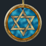 Chanukah Star von David Keramikornament<br><div class="desc">Viel Spaß damit! Denken Sie an Themen! Spielen Sie mit Hintergrundfarben, fügen Sie Text hinzu oder löschen Sie, und (gegen ein bisschen extra Gebühr) passen Sie den Rücken mit Bildern, Farbe, Ihr Logo / Geschäftsinfos, etc.! Diese sind auch ideal für Geschenke oder als Finishing-Touch des Unterrichts auf Ihrer Geschenkverpackung. Vielen...</div>