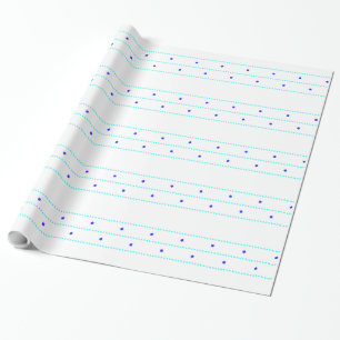 Chanukah Stern-Linie Blau Geschenkpapier