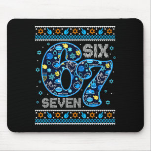 Chanukka 67 Festlicher Dreidel-Hässlicher Pullover Mousepad