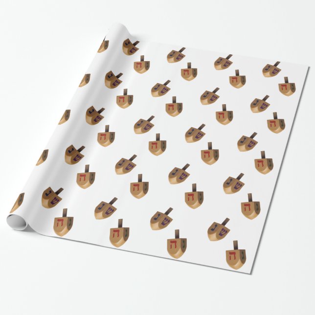 Chanukka Chanukah Hanukah Hannukah Dreidels Geschenkpapier (Ungerollt)