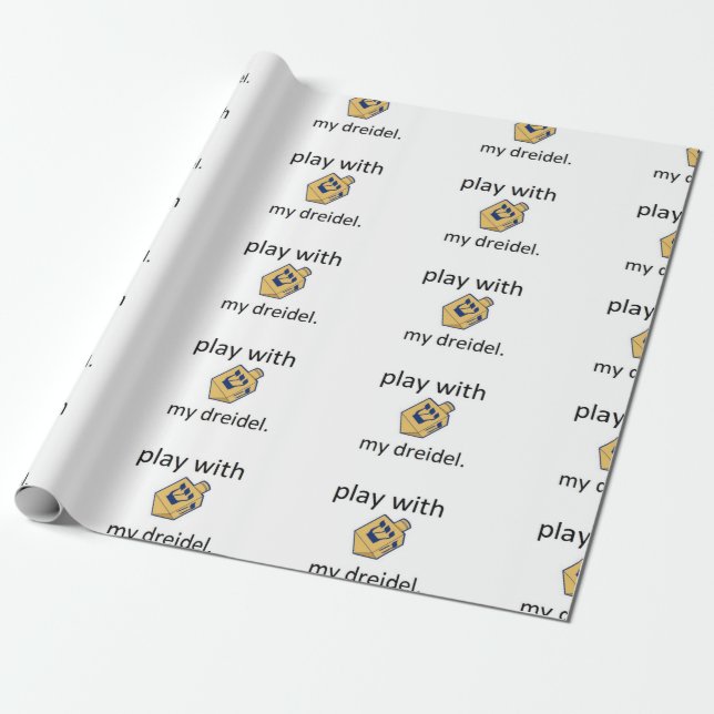 Chanukka chanukah lustiges dreidel Spiel mit Geschenkpapier (Ungerollt)