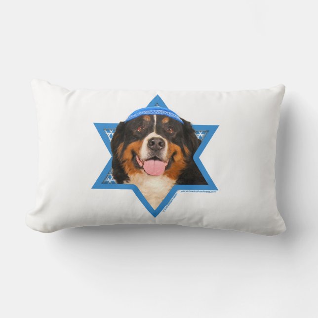 Chanukka-Davidsstern - Bernese Gebirgshund Lendenkissen (Vorderseite)