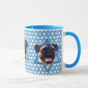 Chanukka-Davidsstern - Mops Tasse