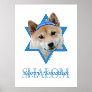 Chanukka-Davidsstern - Shiba Inu Poster