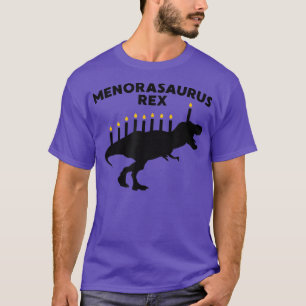 Chanukka Dinosaur TRe Menorasaurus Lustiger jüdisc T-Shirt