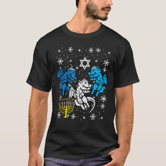 Chanukka-Drachen Chanukka jüdische Männer Frauen J T-Shirt