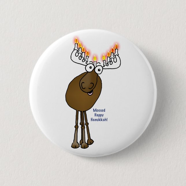 Chanukka-Elche! Button (Vorderseite)