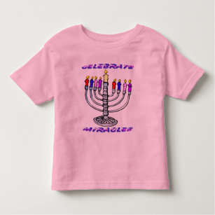 Chanukka - feiern Sie Wunder, Menorah Kleinkind T-shirt