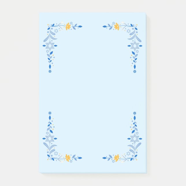 Chanukka gerahmt post-it klebezettel (Vorderseite)