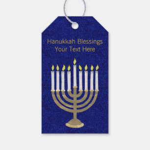 Chanukka-GoldMenorah elegantes personalisiertes Geschenkanhänger