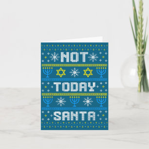 Chanukka hässlicher Weihnachtsmann heute Hanukka n Karte