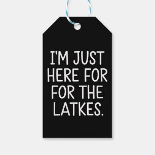 Chanukka Ich bin nur wegen der Latkes hier jüdisch Geschenkanhänger