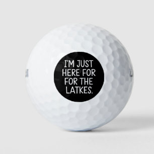 Chanukka Ich bin nur wegen der Latkes hier Jüdisch Golfball