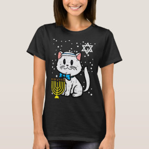 Chanukka-Katze Süße Chanukka Jüdische Frauen Mädch T-Shirt