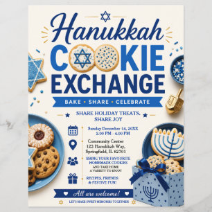 Chanukka-Keks-Tauschflyer Flyer