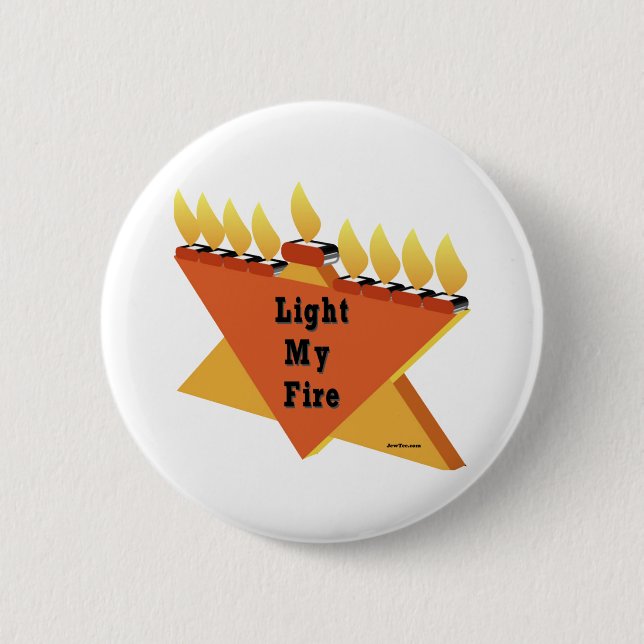 CHANUKKA-LICHT MEIN GESCHENK DES FEUER-MENORAH BUTTON (Vorderseite)