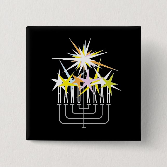 Chanukka-Lichter Button (Vorderseite)