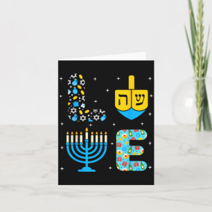 Chanukka-Menora Dreidel-Icons Hanukka Liebe Promi Karte