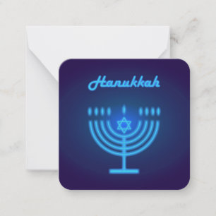 Chanukka-Menora-Lichter Festivaldekoration Mitteilungskarte