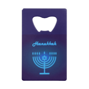 Chanukka Menorah beleuchtet Festivaldekoration Geldbeutel Flaschenöffner