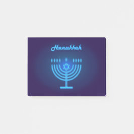 Chanukka Menorah beleuchtet Festivaldekoration Post-it Klebezettel