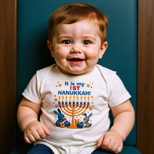 Chanukka mit den Kleinen erleuchtet Baby Strampler