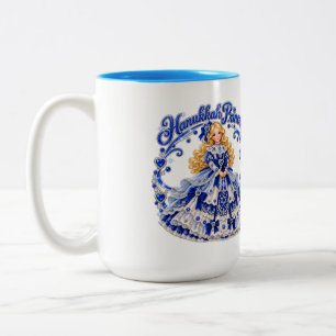 Chanukka-Prinzessin! Warmste Segnungen! Zweifarbige Tasse