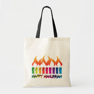 Chanukka-Regenbogen Menorah Tragetasche