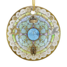 Chanukka-Sanctuary-Fenster-Keramik-Ornament
