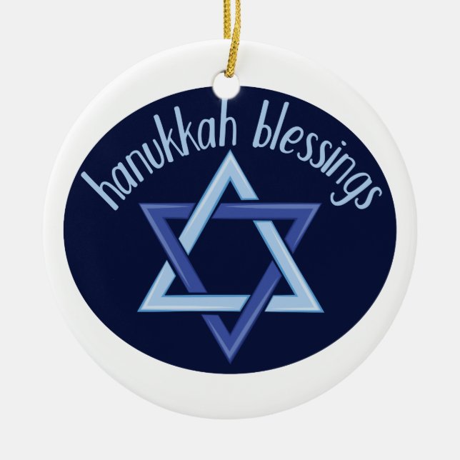 Chanukka-Segen Keramik Ornament (Vorne)