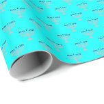 Chanukka silbernes Menorah auf Aqua-Blau Geschenkpapier<br><div class="desc">Packpapier mit silbernem menorah mit blauen Kerzen und gelbem Kerzenflammenmuster auf einem Aquablauhintergrund. Kundengerecht. Vervollkommnen Sie für den jüdischen Feiertag von Chanukka (Chanukah).</div>