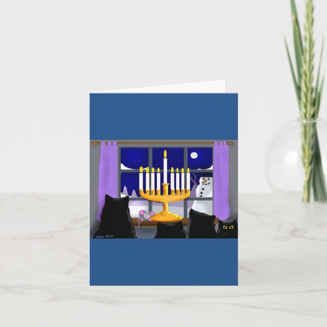 Chanukka-Weihnachtskarte Feiertagskarte (Vorderseite)
