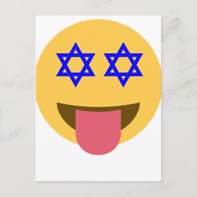 chanukkah hanukkka emoji feiertagspostkarte (Vorderseite)