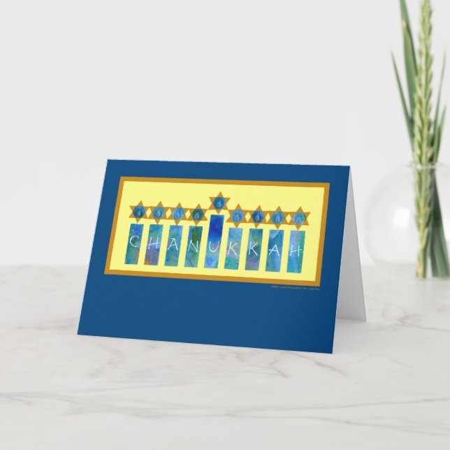 Chanukkah Lichter Feiertagskarte (Vorderseite)