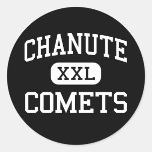Chanute - Comets - High School - Chanute Kansas Runder Aufkleber