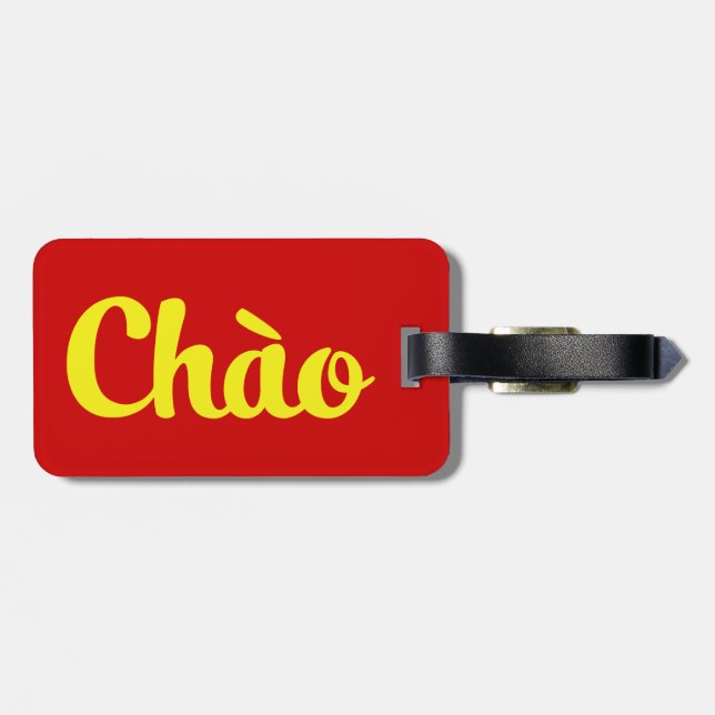Chào/hallo ~ Vietnam/Vietnamese/Tiếng Việt Gepäckanhänger (Rückseite horizontal)