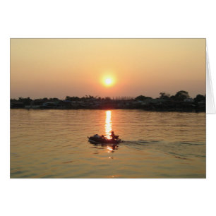 Chao Phraya Fluss Sunset ... Ayutthaya, Thailand
