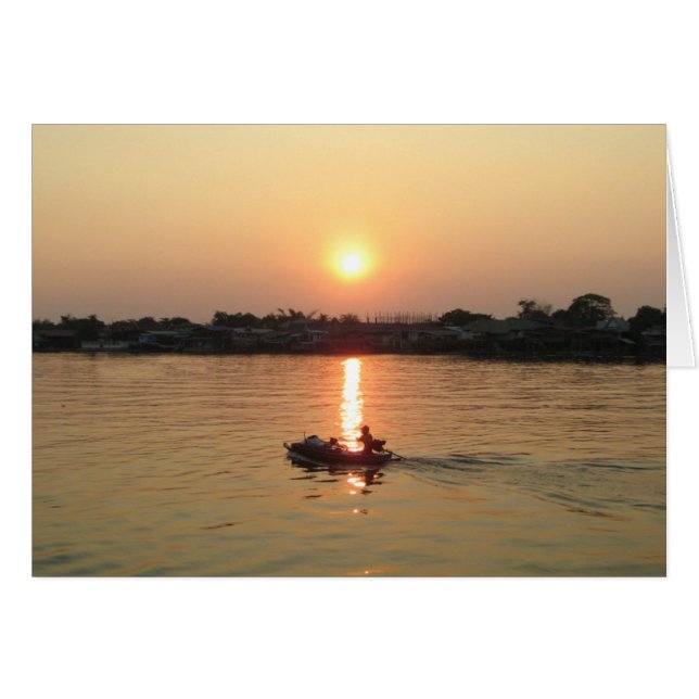 Chao Phraya Fluss Sunset ... Ayutthaya, Thailand (Vorderseite (Horizontal))